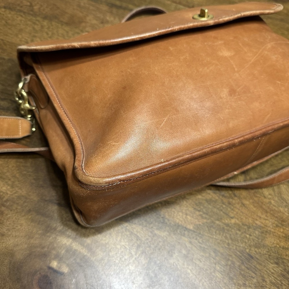 Vintage Coach Brown‎ Leather Briefcase 040-0104 Messenger Bag - Picture 9 of 16